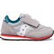 Saucony Baby Jazz Hook & Loop Kids' Sneakers Grey / Blue / Red | Canada 702MQZA